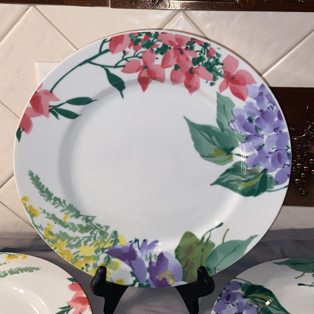 New Savoir Vivre Meadow Splendor floral dinner plates set of 4
